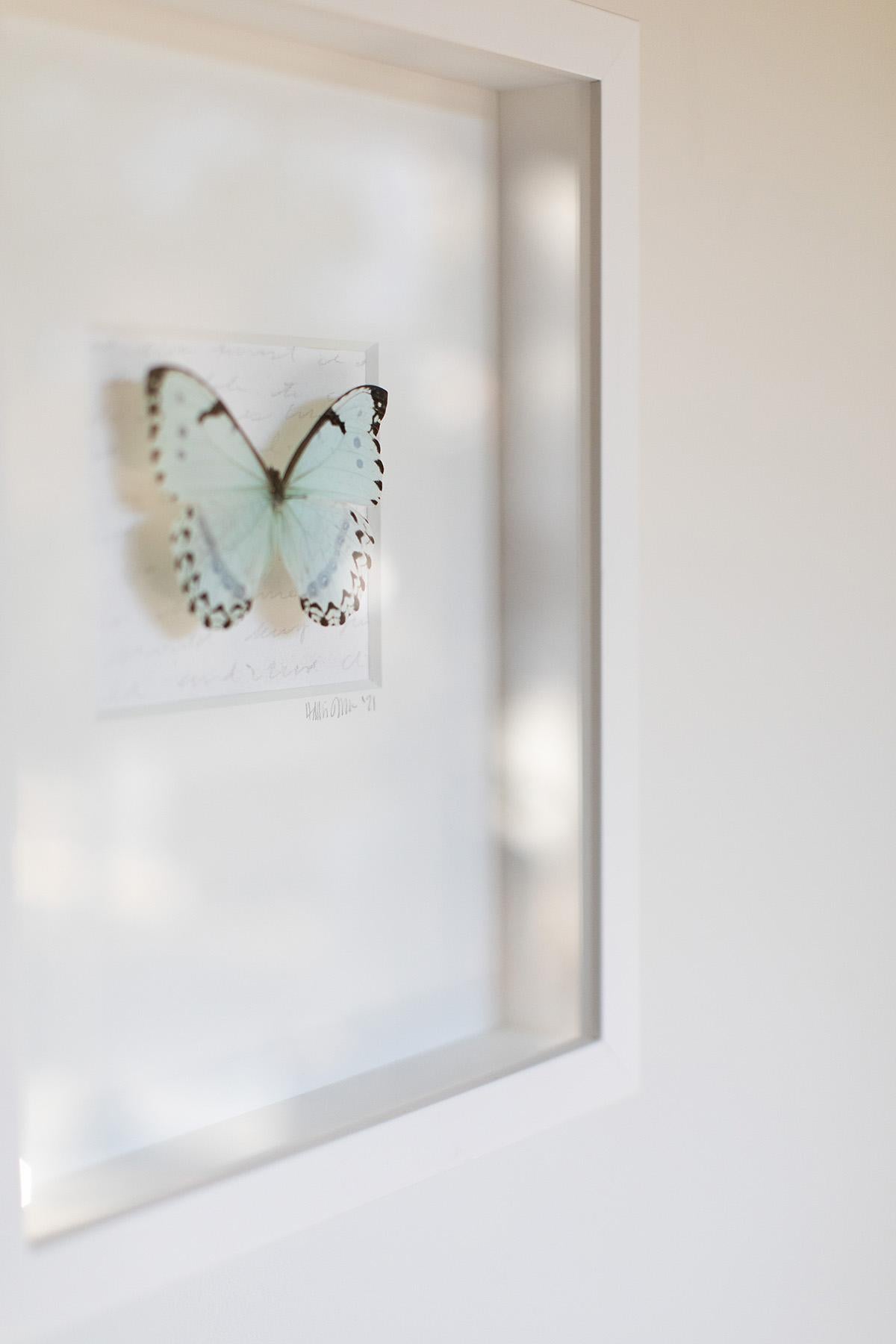  Butterfly Wall Art, Butterfly Artwork, Mixed Media Art-No. 1269 Soft+Subtle 3