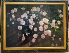 Pink Roses, oil painting by Paul Longnecker