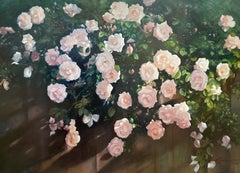 Pink Roses, oil painting by Paul Longnecker