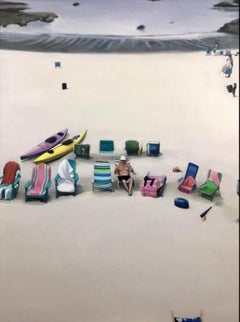 The Gathering, original beach painting by Stephen Coyle