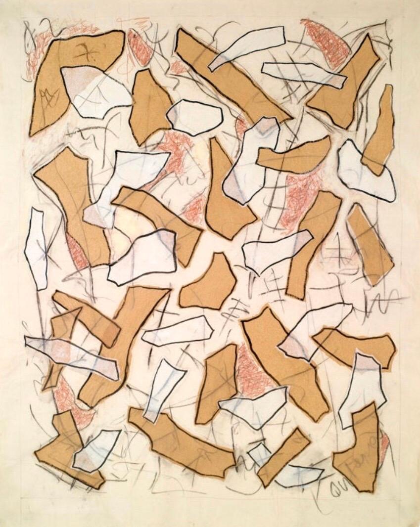 Técnica collage de papel sobre lienzo, tinta china, carboncillo, pastel "serie Fragmento nº 3 
Naturaleza y Kraft
El collage de papel es una técnica de creación artística que consiste en organizar una creación plástica utilizando 
un ensamblaje de