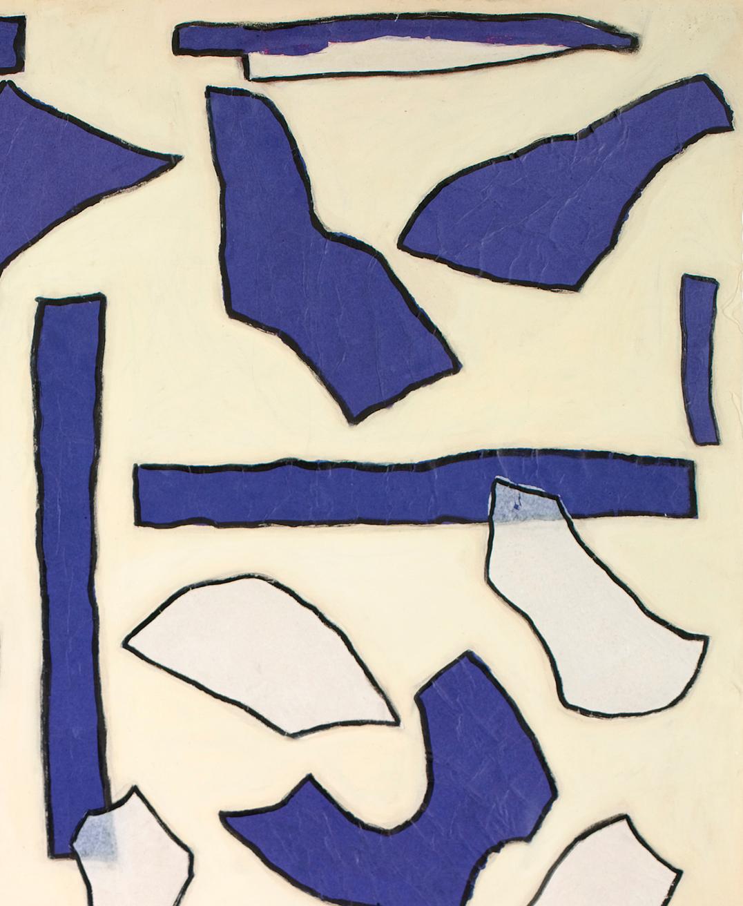 Nathalie Fontenoy French Artist, Collage on Canvas 