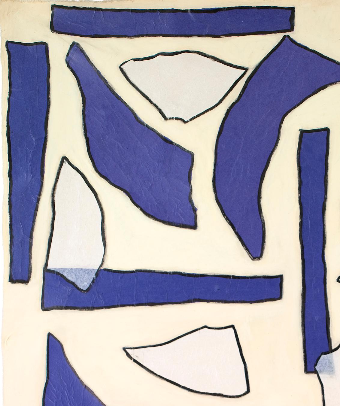 Nathalie Fontenoy French Artist, Collage on Canvas 