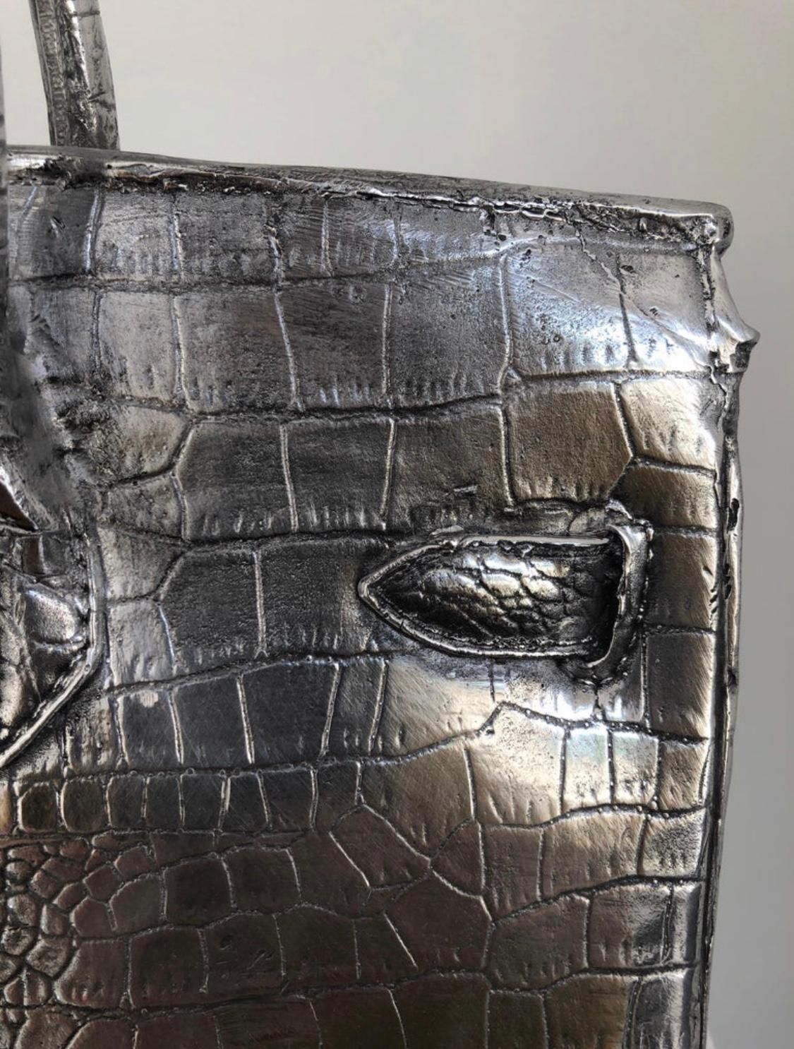 Bag Birkin for Ever Sculpture Aluminium 4