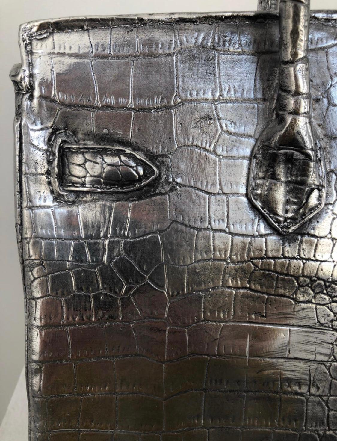 Bag Birkin for Ever Sculpture Aluminium 6