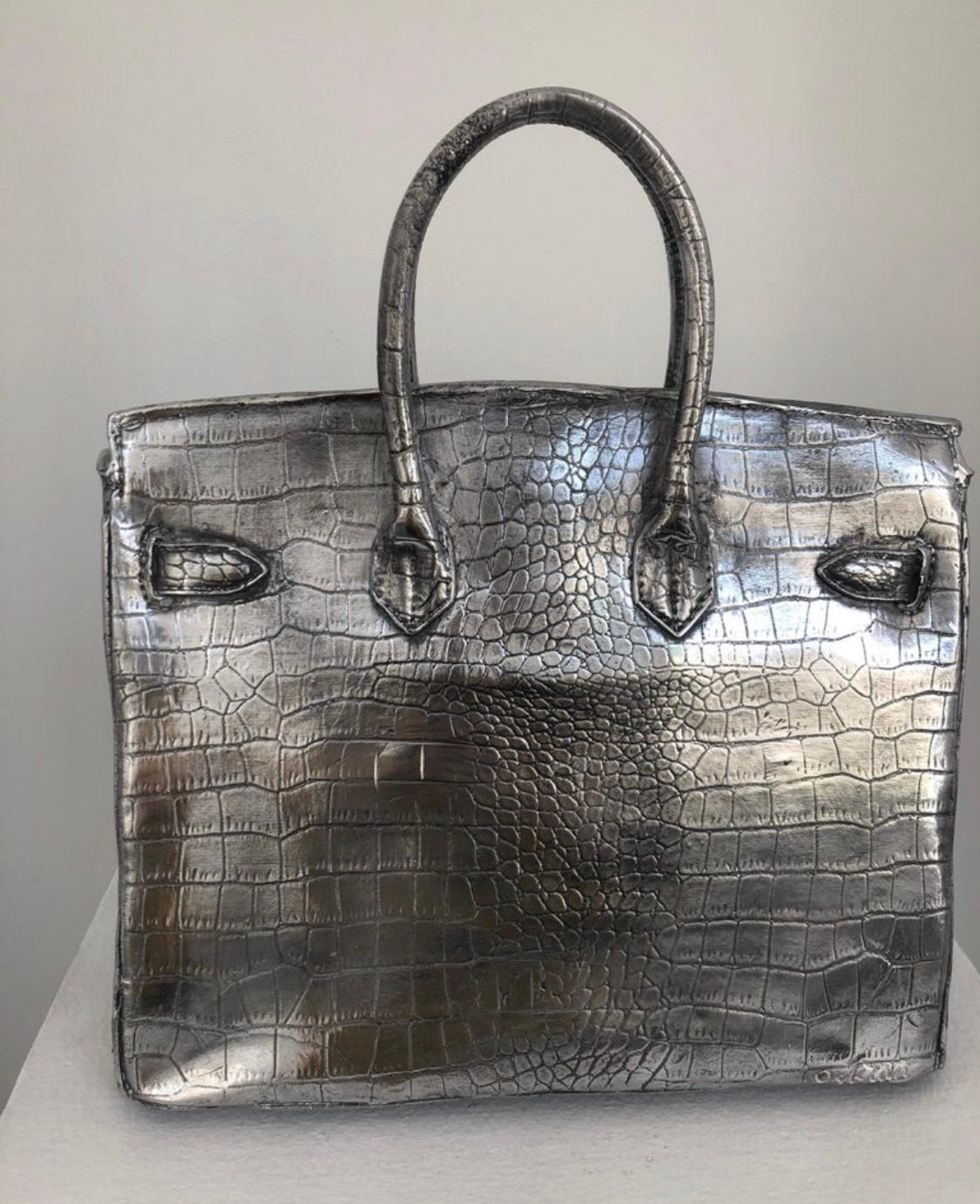 Bag Birkin for Ever Sculpture Aluminium 8