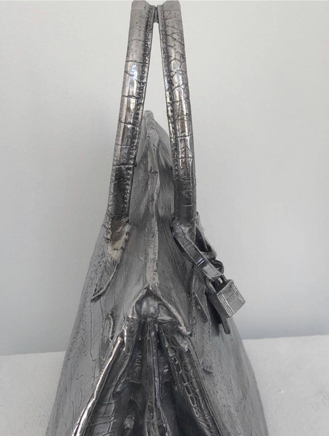 Bag Birkin for Ever Sculpture Aluminium 10