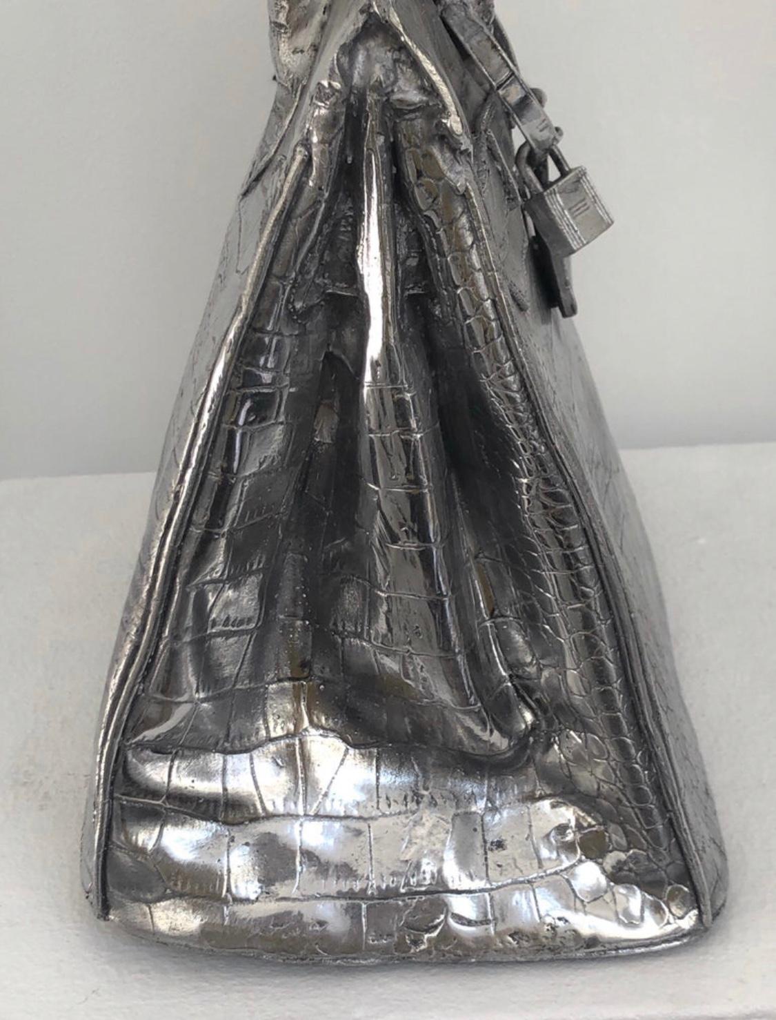 Bag Birkin for Ever Sculpture Aluminium 11