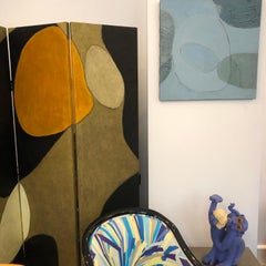 Dressing Screen (Paravent) by French Artist Marielle Guégan, Room Divider