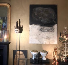 Ines Hildur, peintre allemande, technique mixte « Blackfield over Light Field »