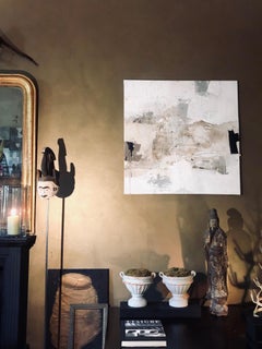 Ines Hildur German Artist Painter " Serie White" Mixed Media on Canvas
