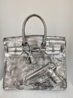 Tasche Birkin "Jane Got a Gun"  Skulptur aus Aluminium, signiert 2020