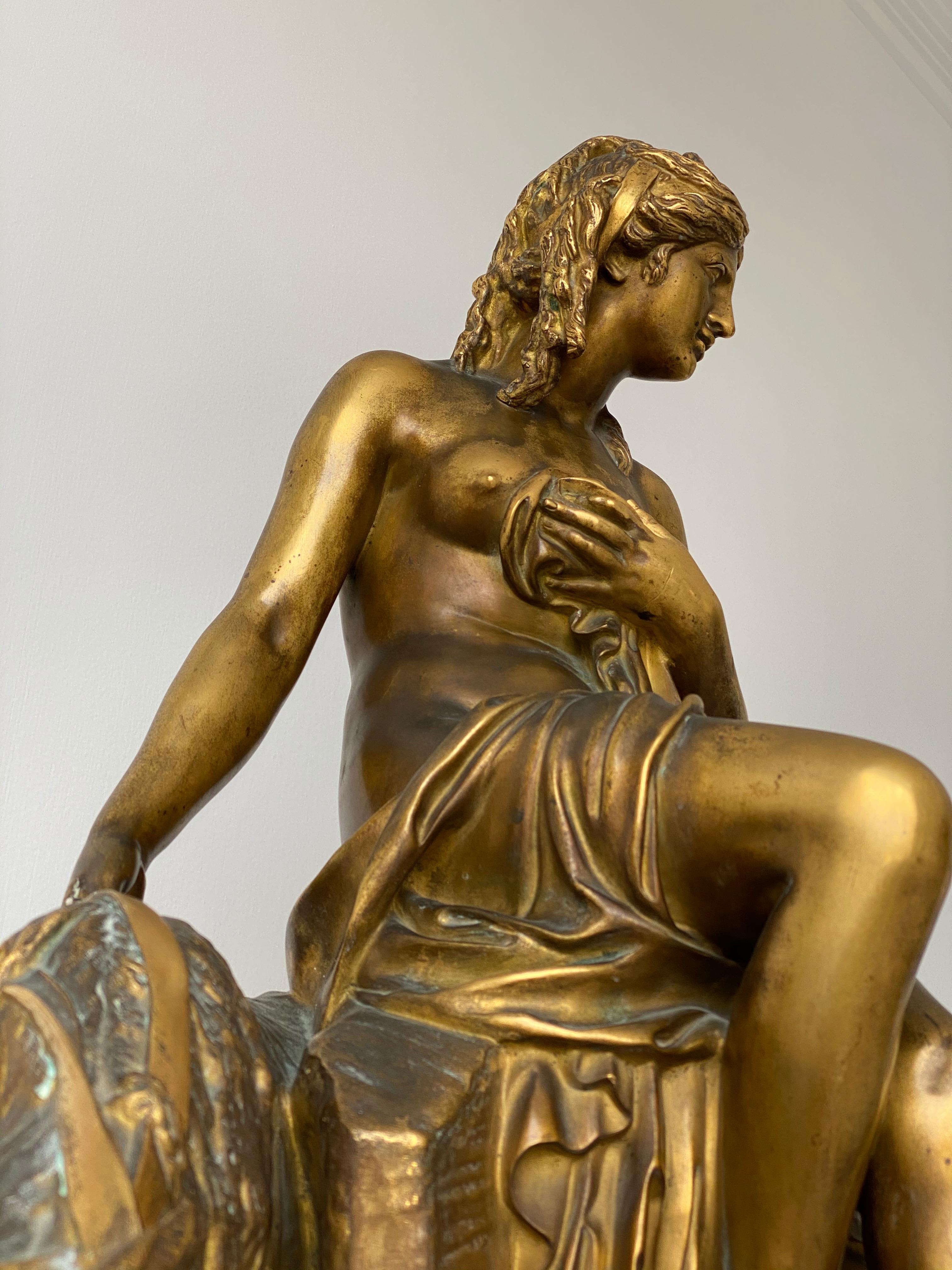 Louvre, Bronze nach P. Julien Hergestellt aus einem Marmor, bestellt von Marie-Antoinette (Rokoko), Sculpture, von Pierre Julien
