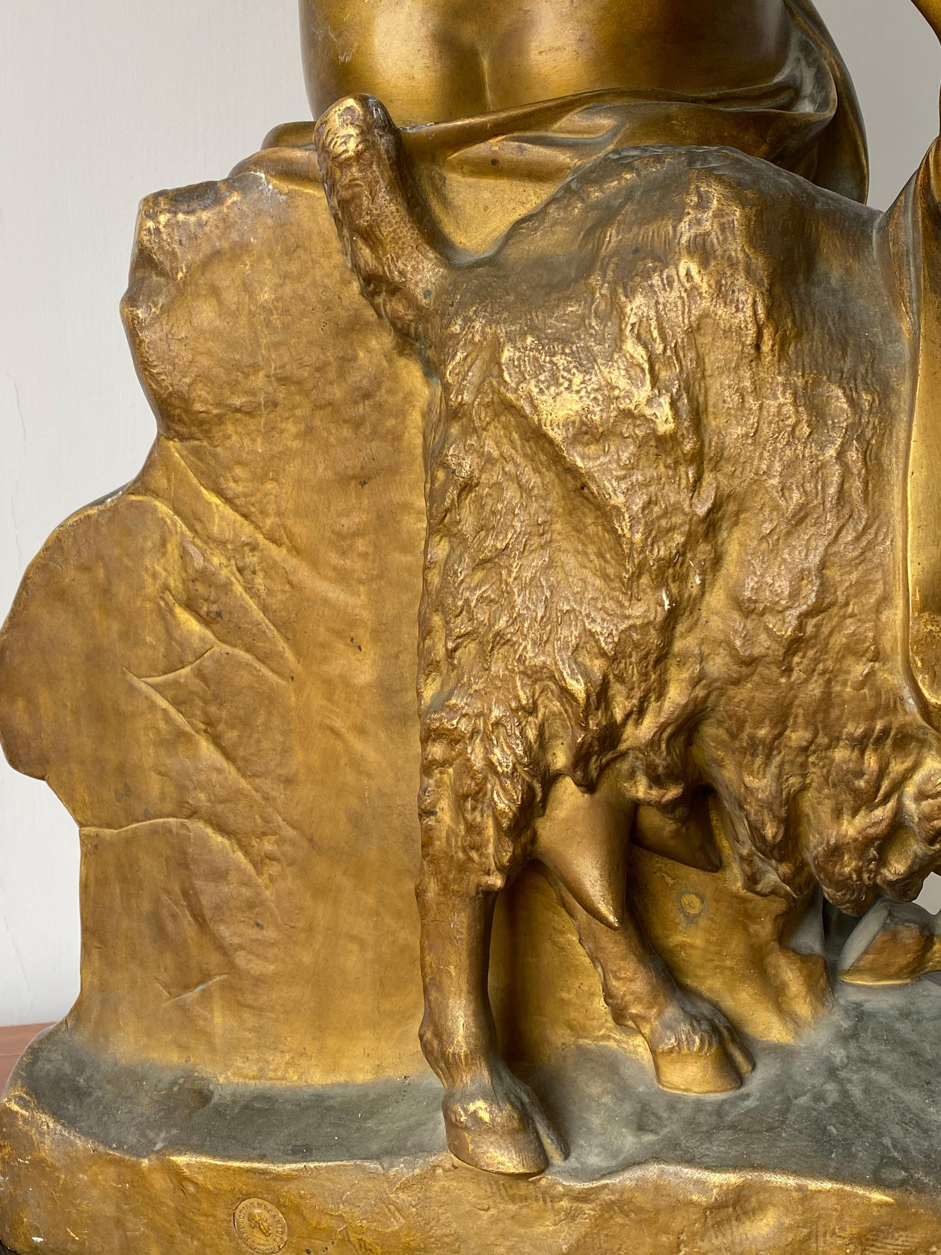 Le Louvre, bronze d'après P. Julien exécuté à partir d'un marbre commandé par Marie-Antoinette en vente 1