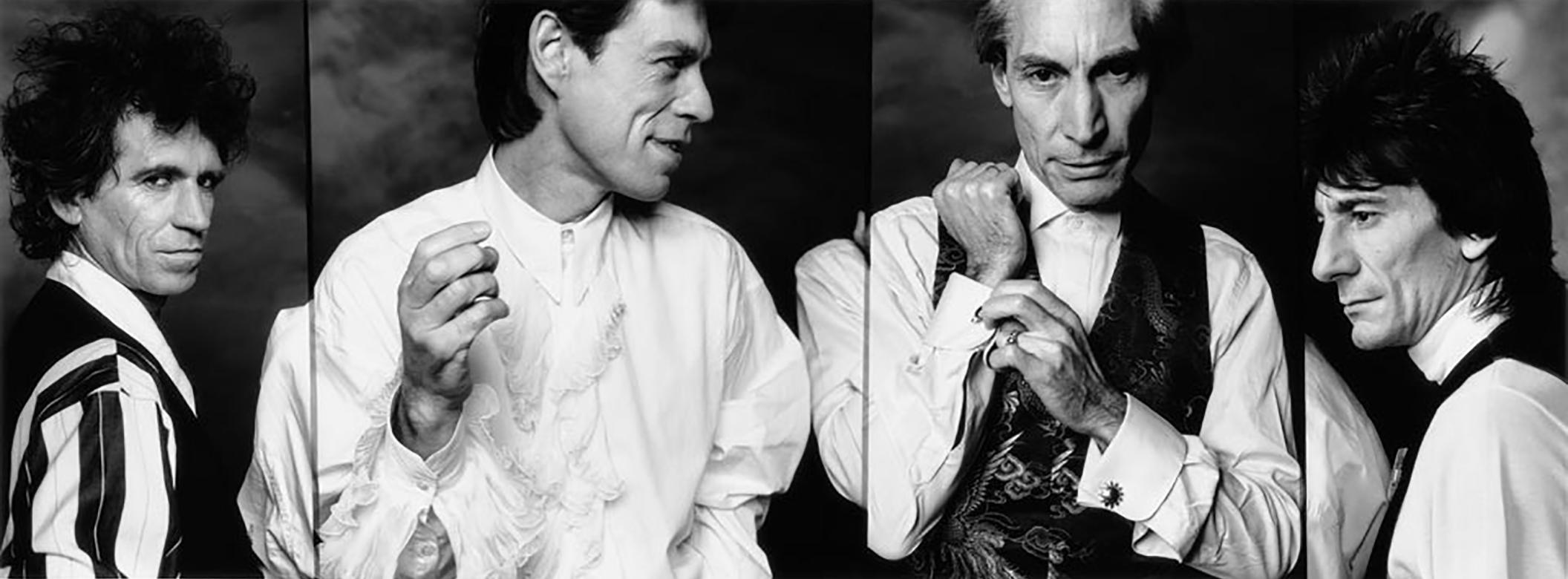 John Stoddart Black and White Photograph - The Rolling Stones (Limited Edition of 25) - Celebrity Photography