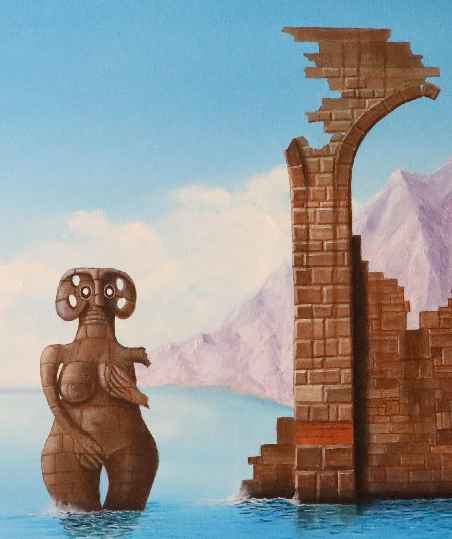 Agnoiaphobia: Per Sempre, Non CE - Ölgemälde auf Leinwand (Surrealismus), Painting, von Patrick Faure