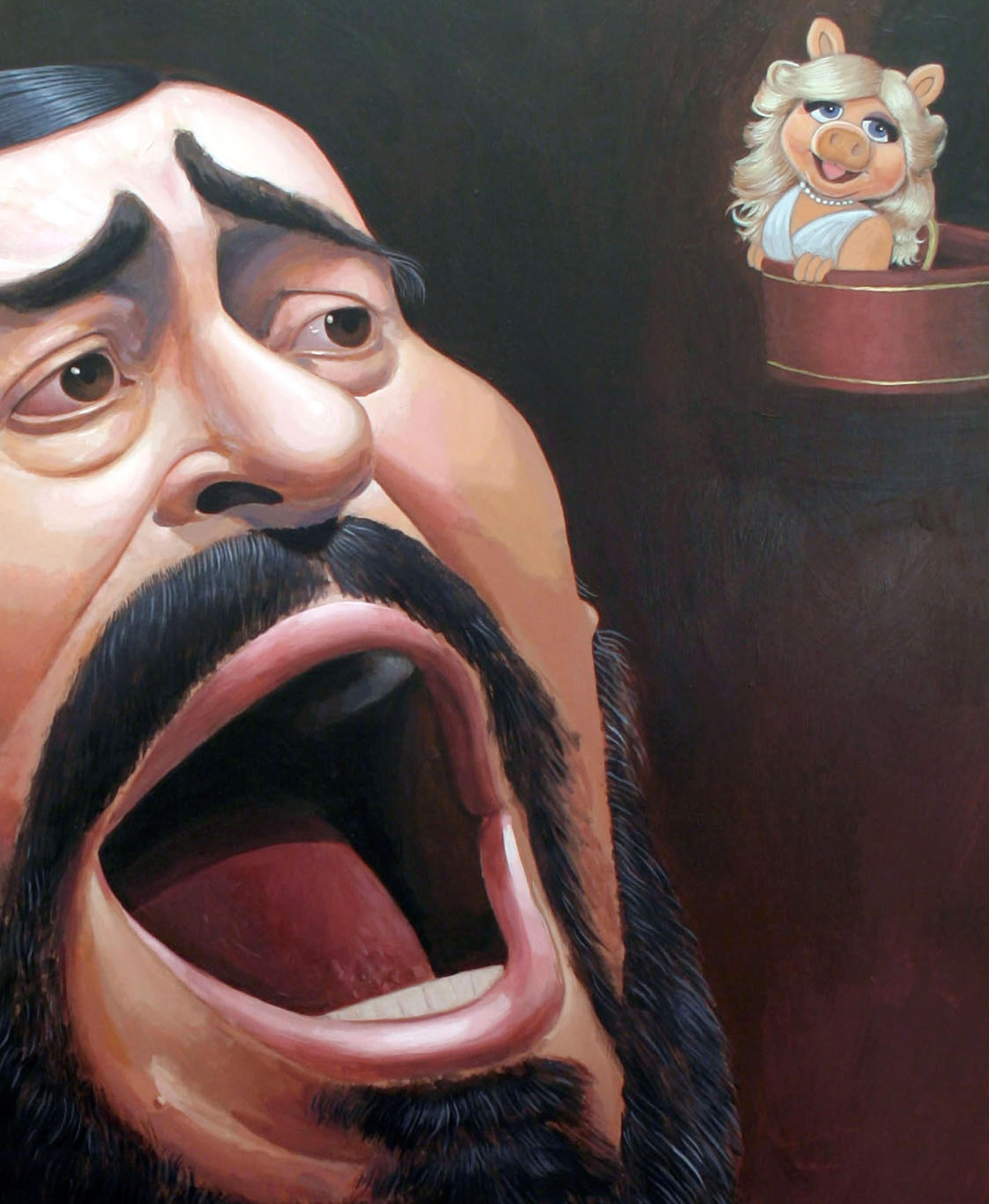 Luciano Pavarotti (Edition of 100) - Wall Art Caricature - Photograph by Dan Springer