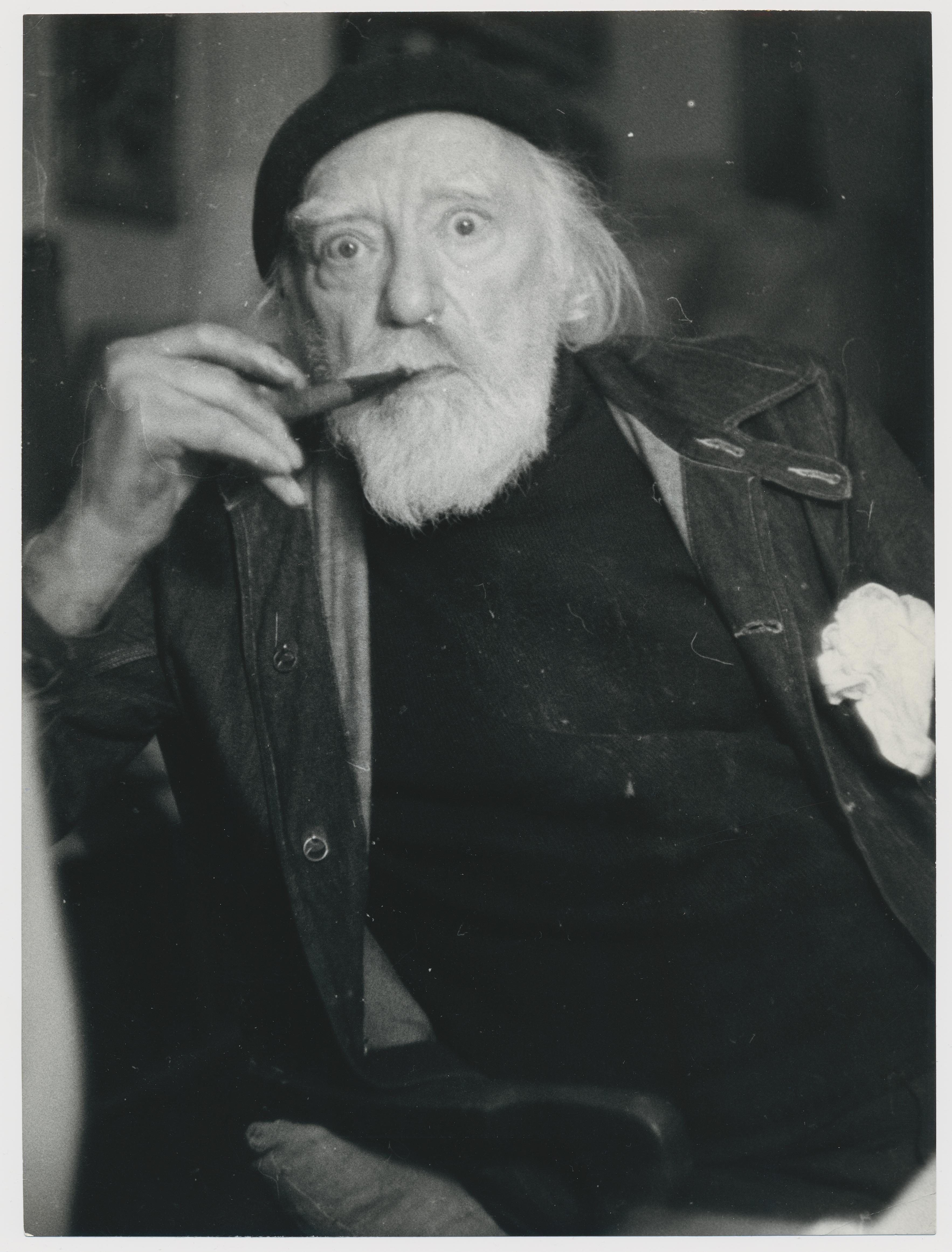 Allan Gordon Chappelow Black and White Photograph - Portrait of painter Augustus John, by Allan Chappelow, England 1953.