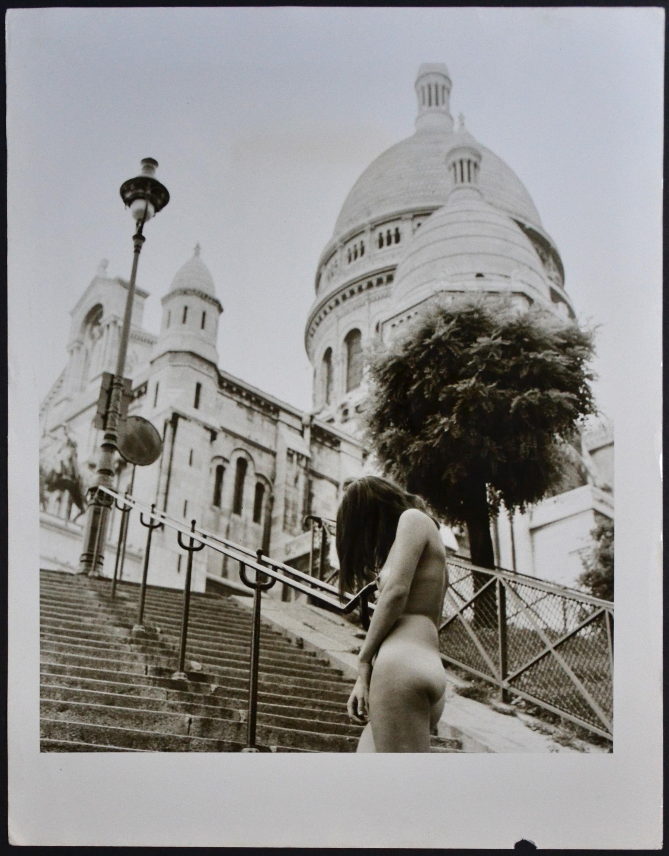 Ghnassia Nude Photograph - Paris  - Nude in front of Sacré Cour