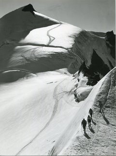 Mountaineers, Allalinhorn, Wallis, Switzerland