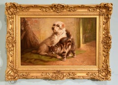 "Making Friends" Oil painting by John Fitz Marshall