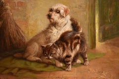 "Making Friends" Oil painting by John Fitz Marshall