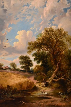 Peinture à l'huile « A Cornfield » de James Edward Meadows