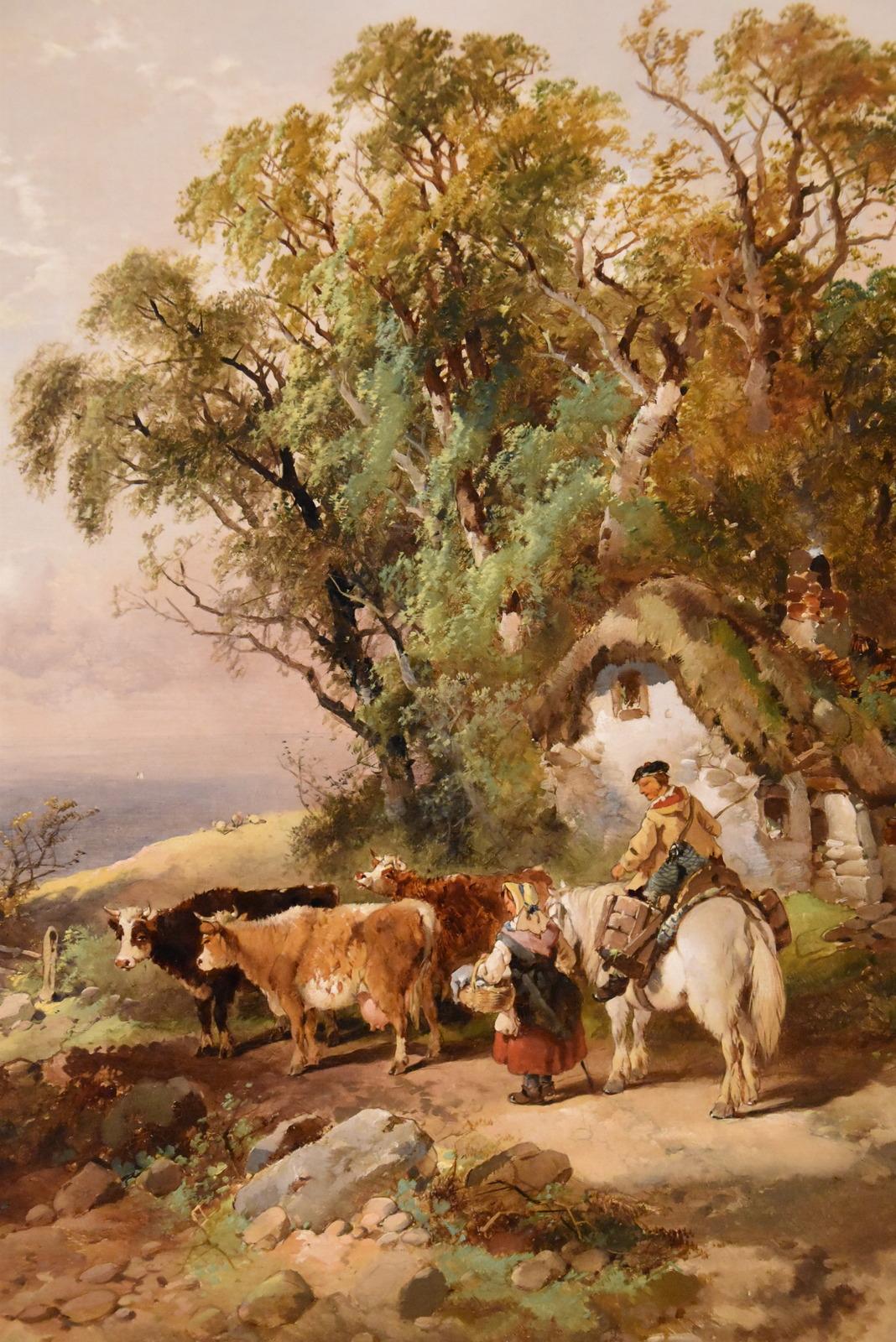 „Crofters by the Coast“ Ölgemälde von Joseph Horlor im Angebot 3