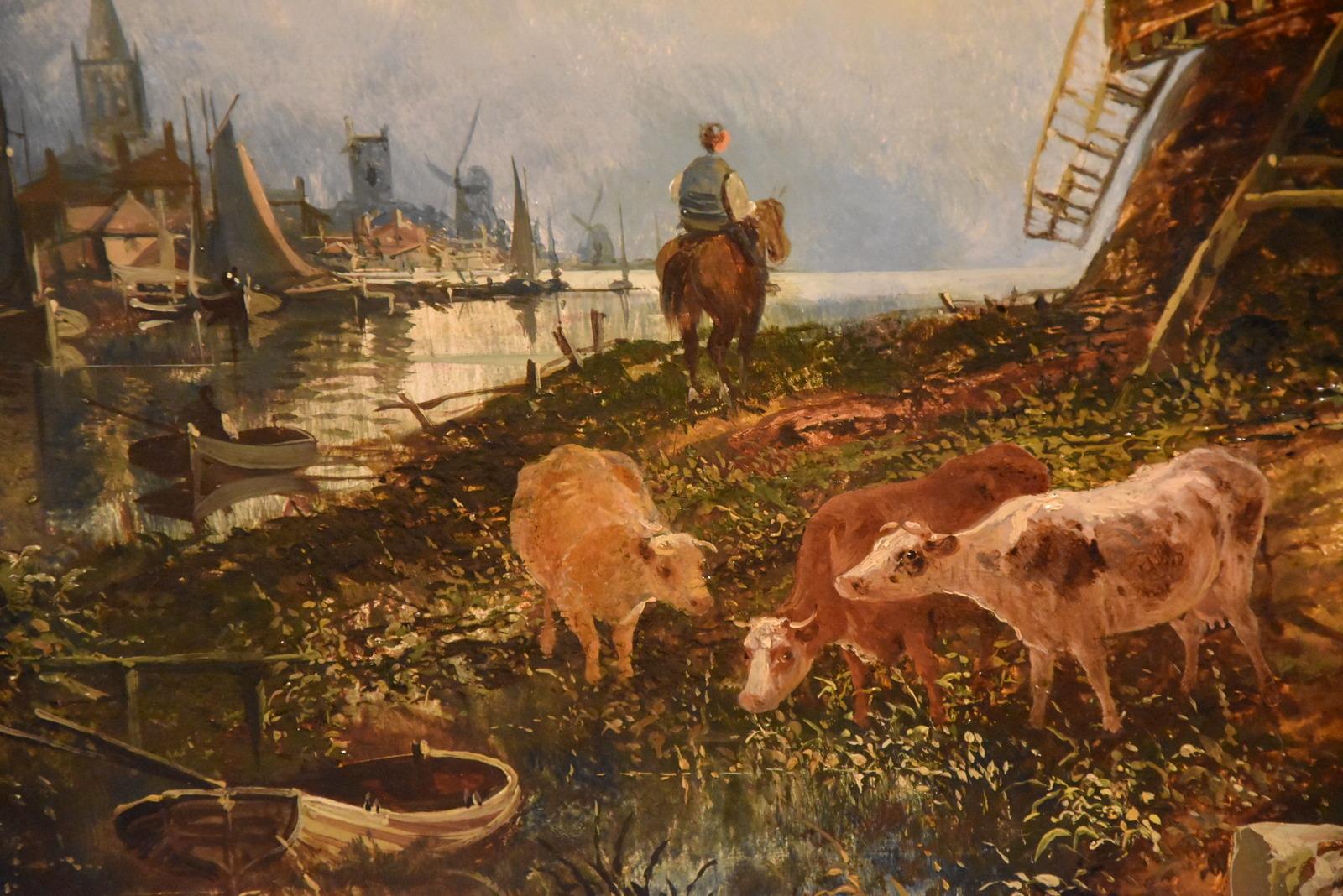 « Windmills by a Dutch Waterway » (Windmills by a Dutch Waterway) de Joseph Paul en vente 4