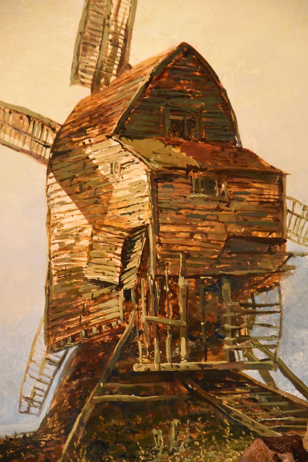 « Windmills by a Dutch Waterway » (Windmills by a Dutch Waterway) de Joseph Paul en vente 5