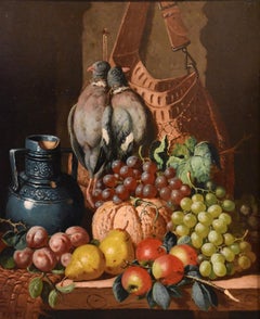 Used Still-Life Oil Painting by Charles Thomas Bale "A Game Larder" 