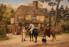 Oil Painting by Arthur Langley Vernon “A Visit to the Blacksmith”