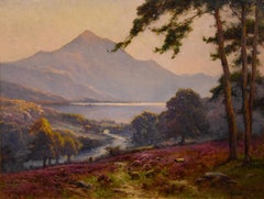 Oil Painting “Loch Katrine, Brig O’Turk, Trossachs” Alfred Fontville de Breanski
