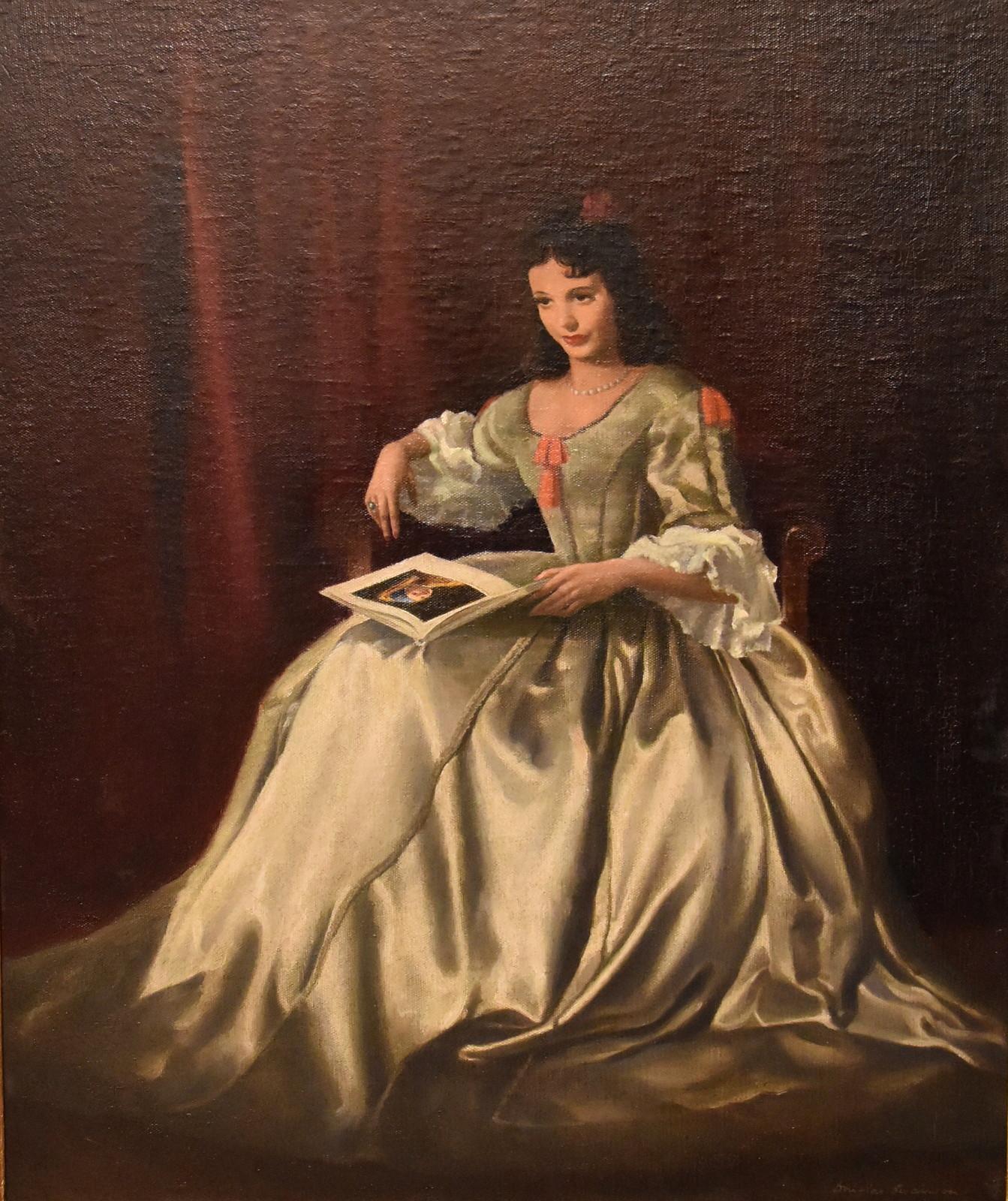 Douglas Swanson Portrait Painting - Oil Painting by Douglas Swainson “Celia in Period Dress”