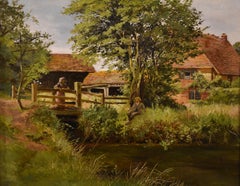 Oil Painting by Thomas J Purchas “Cottage at East Shalford”