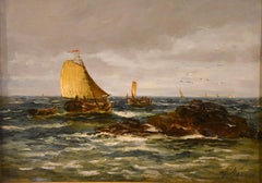Oil painting by Richard Wane “Off to the Fishing Grounds”