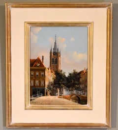 Oil Painting by George Jan Dispo "Old Amsterdam"