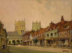 Oil Painting by Godwin Bennett "High Street, Wimborne" 