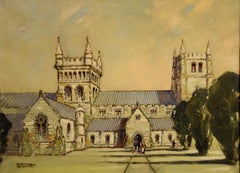 Oil Painting by Godwin Bennett "The Minister Wimborne" Dorset