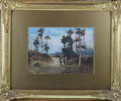 A Pair of Original Watercolours, William Manners R.B.A. "Gathering Firewood"