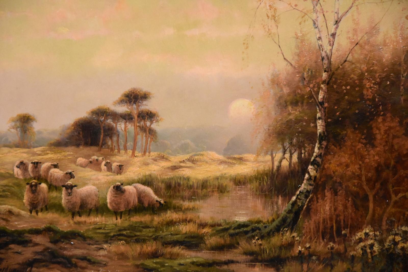“October Moon” and “Evening” Pair of Oil Paint Animal Paintings by Sidney Pike

“October Moon” and “Evening” a pair by Sidney Pike 1858-1923. London Landscape painter of the first Christmas card illustrators. Settled in Hastings and represented in