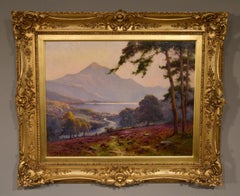Oil Painting “Loch Katrine, Brig O’Turk, Trossachs” Alfred Fontville de Breanski