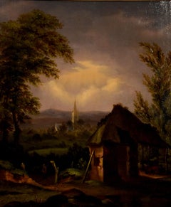 Ölgemälde von John Wallace Tucker Blick vom Margyiol Head