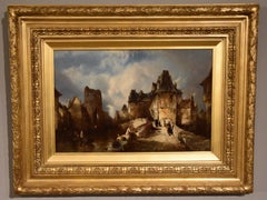 Oil Painting by Alfred Montague “A Back Street in Rouen”