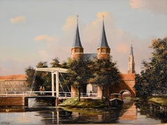 Oil Painting by George Jan Dispo "Old Amsterdam"