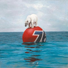 Josh Keyes Drift Print 2020 Street & Urban Art Global Warming Edition Polar Bear