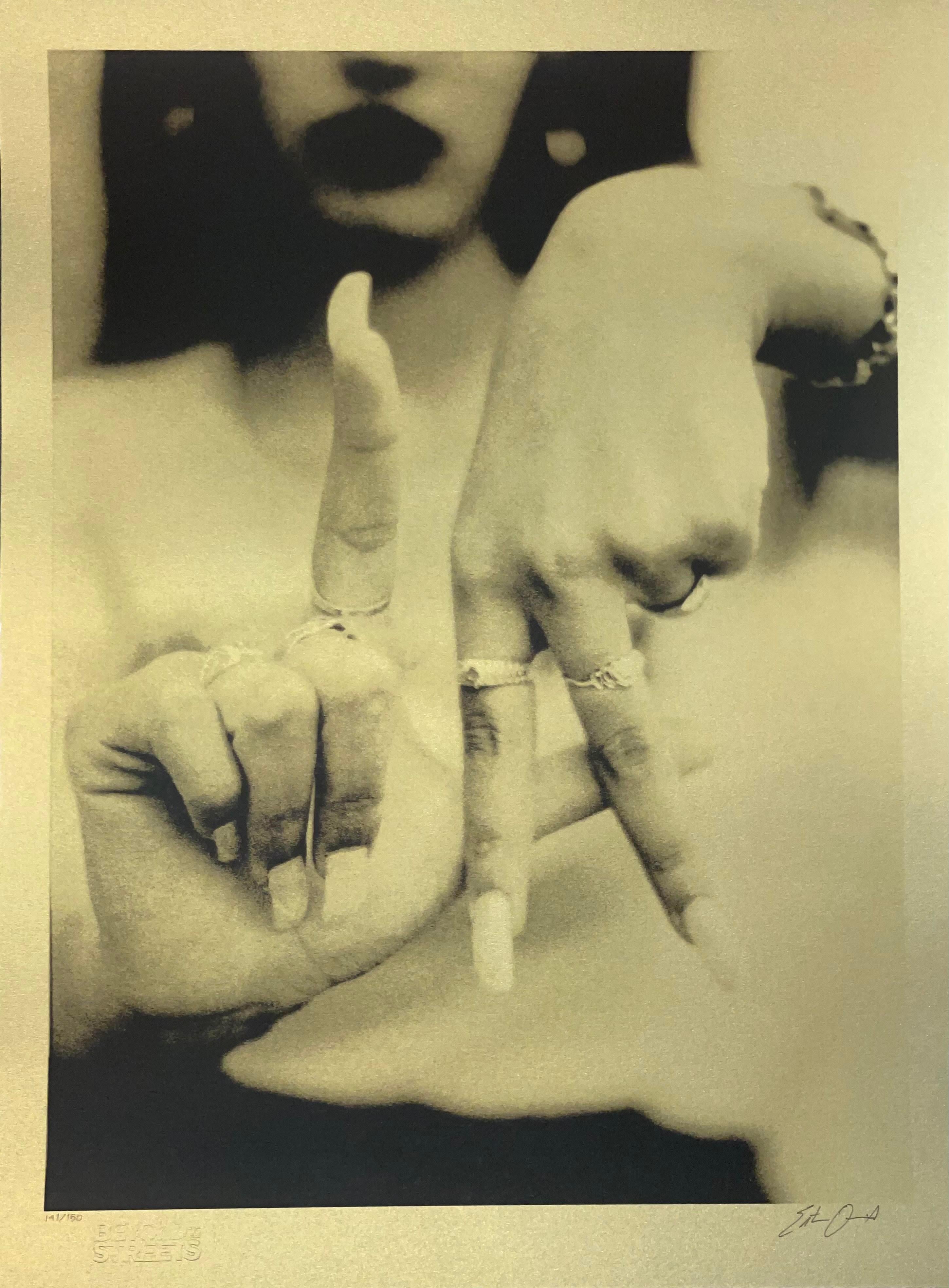 LA Fingers Gold Diamant Staubbeutel Edition Estevan Oriol Druck Los Angeles BTS Street