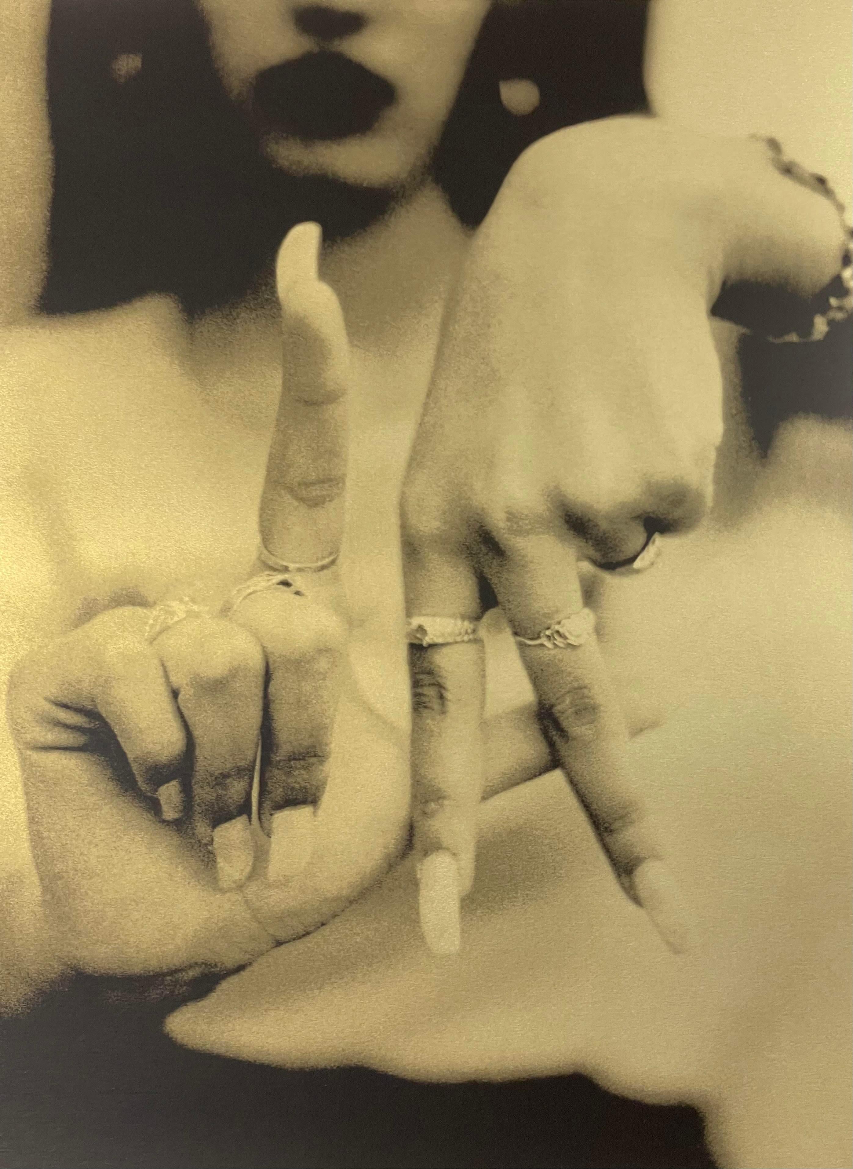 LA Fingers Gold Diamond Dust Edition Estevan Oriol Print Los Angeles BTS Street For Sale 1