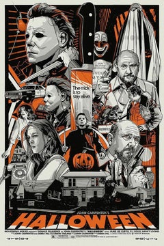 Tyler Stout Halloween Screen Print Michael Myers's Horror Movie Edizione Limitata