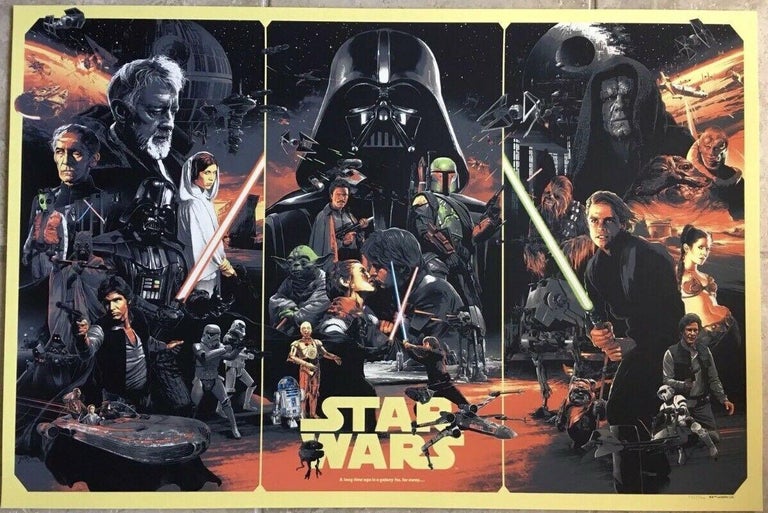 Grzegorz Domaradzki - Star Wars Movie Poster Art The Empire Strikes Back  Return Jedi Gabz Screen Print For Sale at 1stDibs